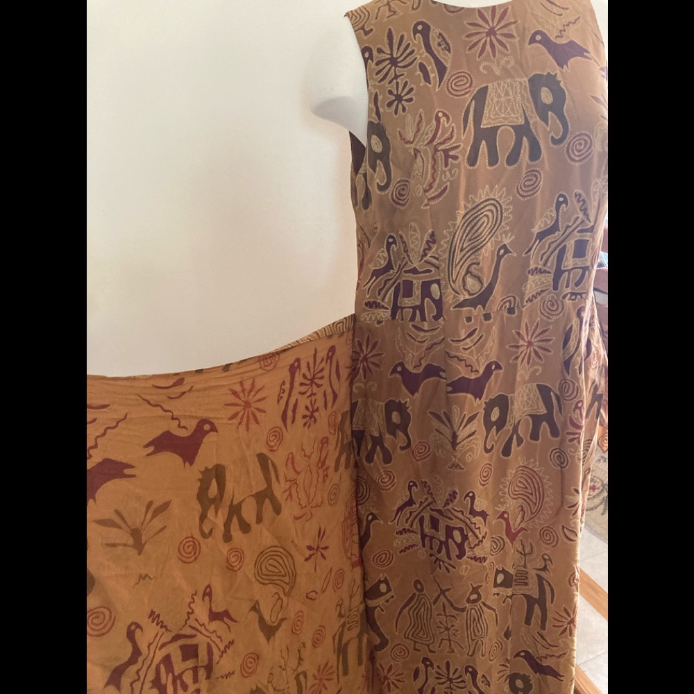 Spenser Jeremy Vtg 90’s Crossover Silk Wrap Dress. - image 4